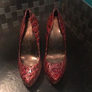 Red Jessica Simpson Heels size 5.5